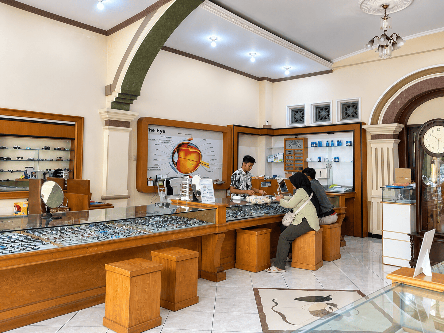 Foto suasana pelayanan di toko OptikLia